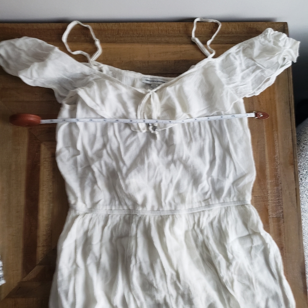 LEAVING SOON ๐ ๐๐ American Eagle White Sun Dress Cinch-waist Size M - Picture 6 of 8